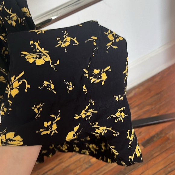 Ganni Floral Crepe Maxi Wrap Dress Size 2 - Picture 6 of 6